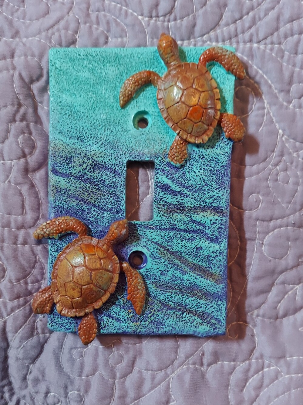 Sea Turtle Decorative Light Switch Cover - Ceramic Resin BNWT RETIRED 1 LEFT